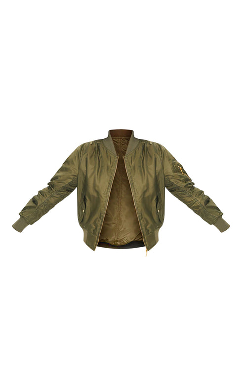 PLT ALEXUS KHAKI BOMBER JACKET